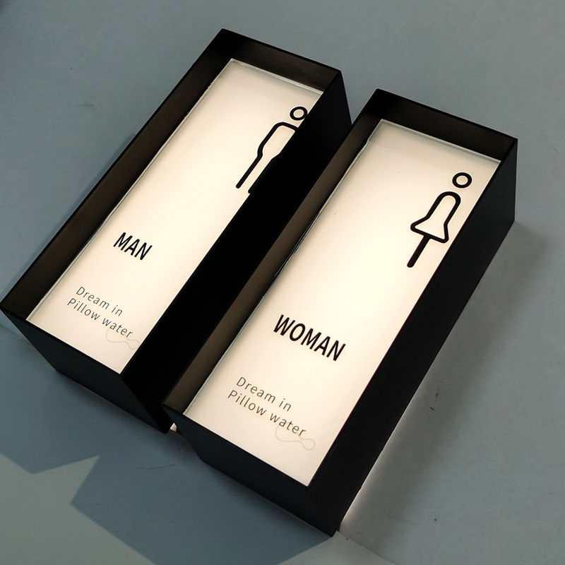 Ezd Illuminated Hotel Toilet Sign Bathroom Doorplate Number Customised House Name Plates