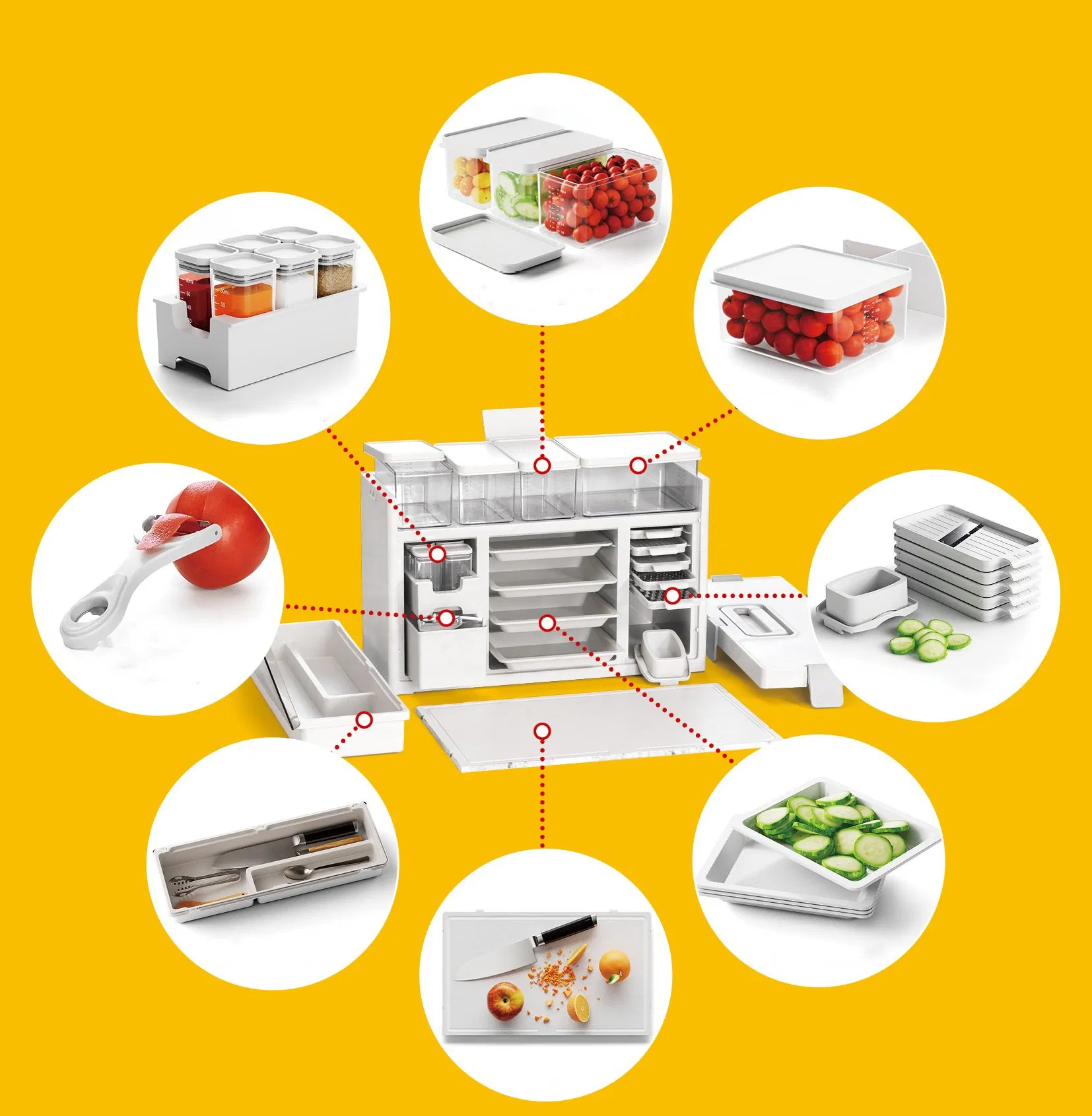 Portable Outdoor Camping Cookware with Plastic Storage Container