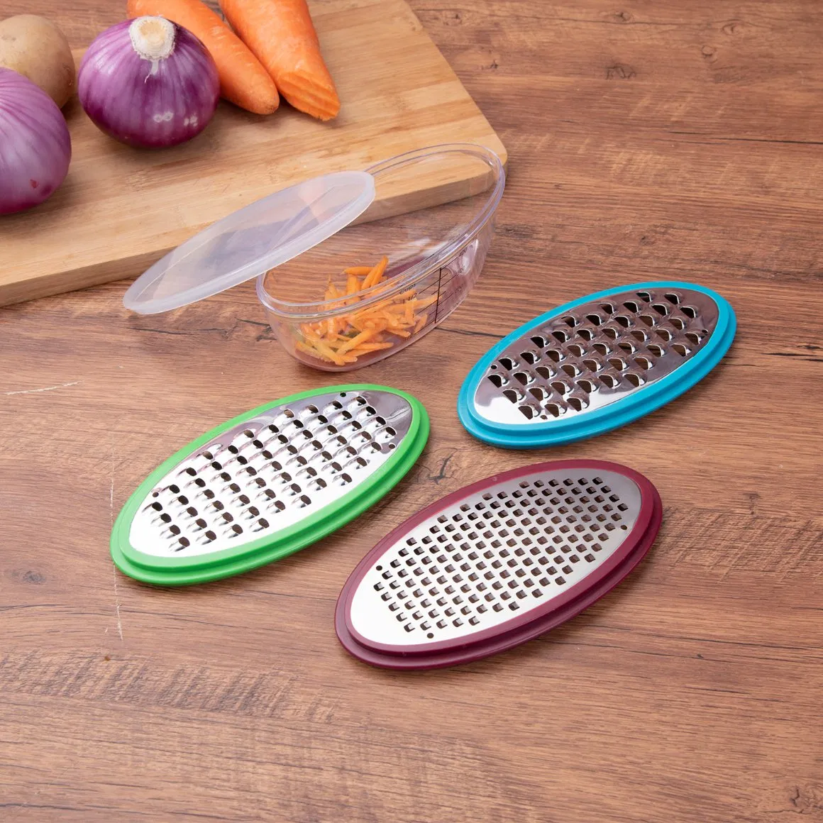 Тёрка 3 в 1 для сыра и овощей с контейнером