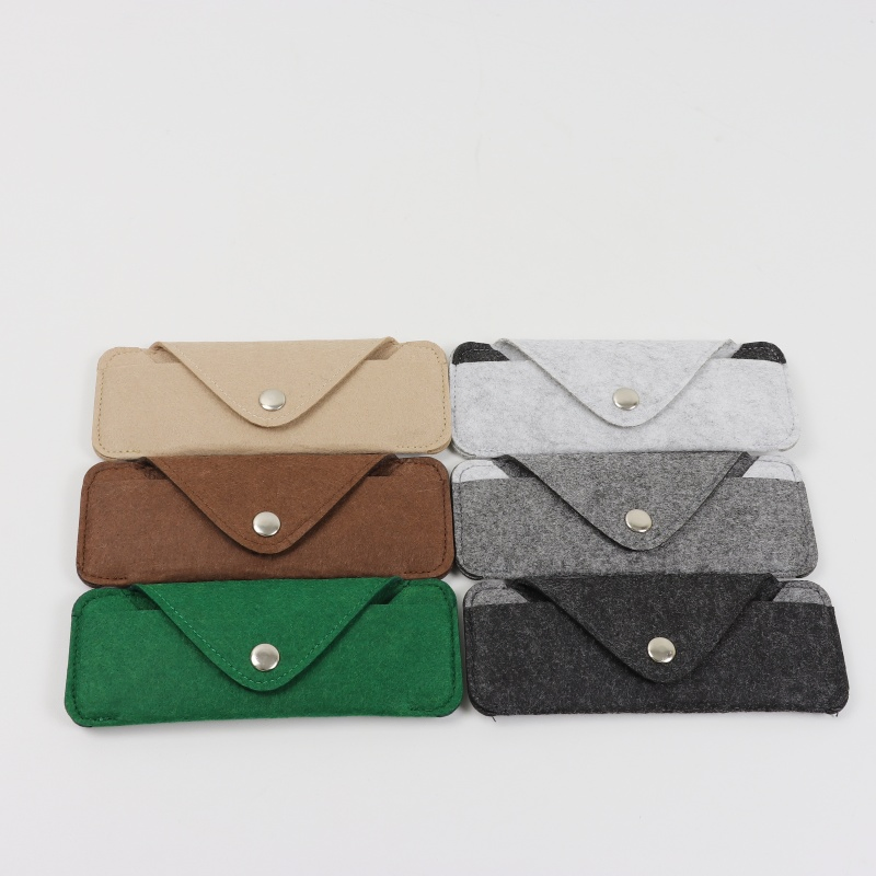 OEM Amazing Felt Lined Eyeglass Sunglasses Pocket Holder Slip in Funda PARA Gafas Eyewear Case Sunglass Pouch for Eye Glasses