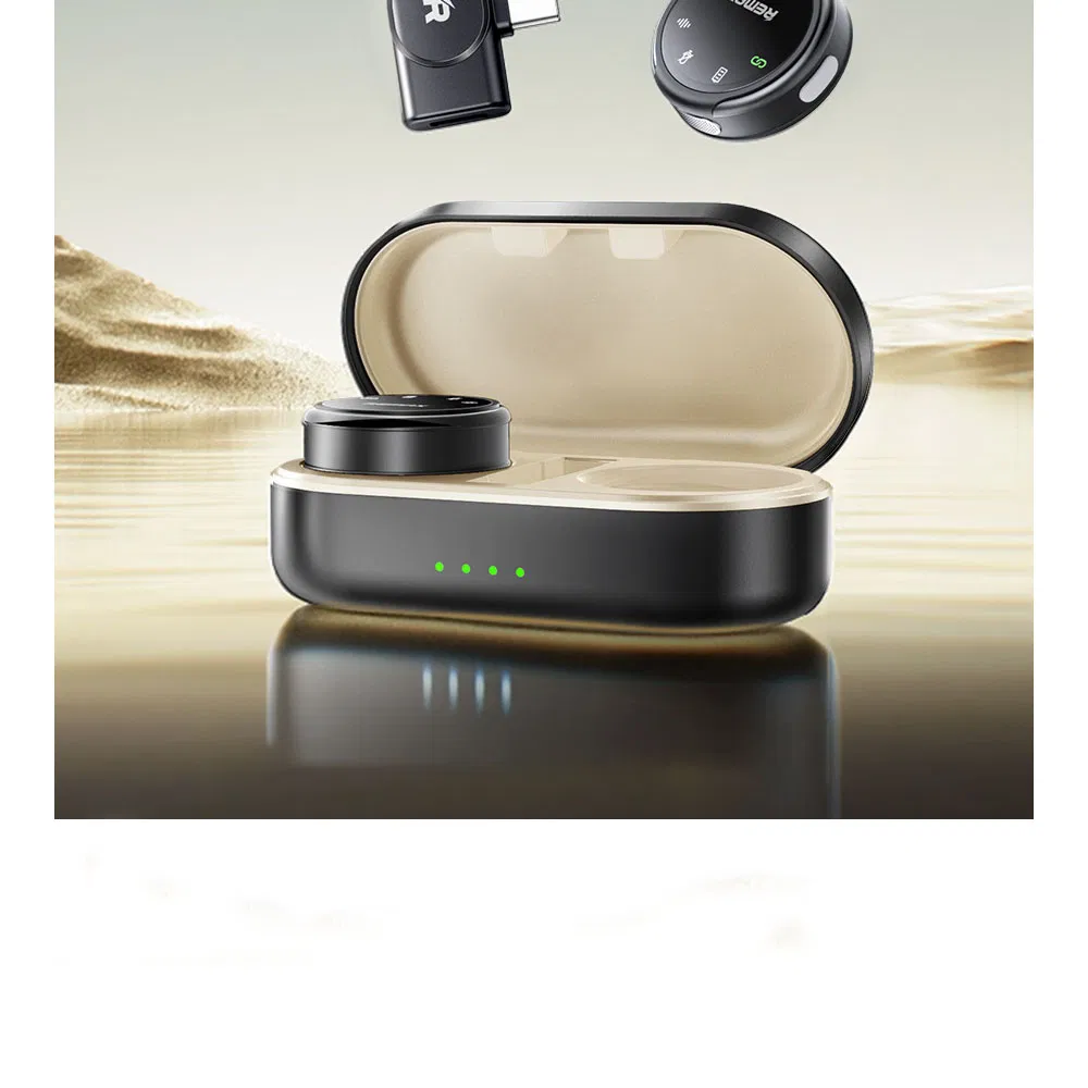 Hot Selling Wireless Microphone Live Streaming Interview Noise Canceling Lapel Mic