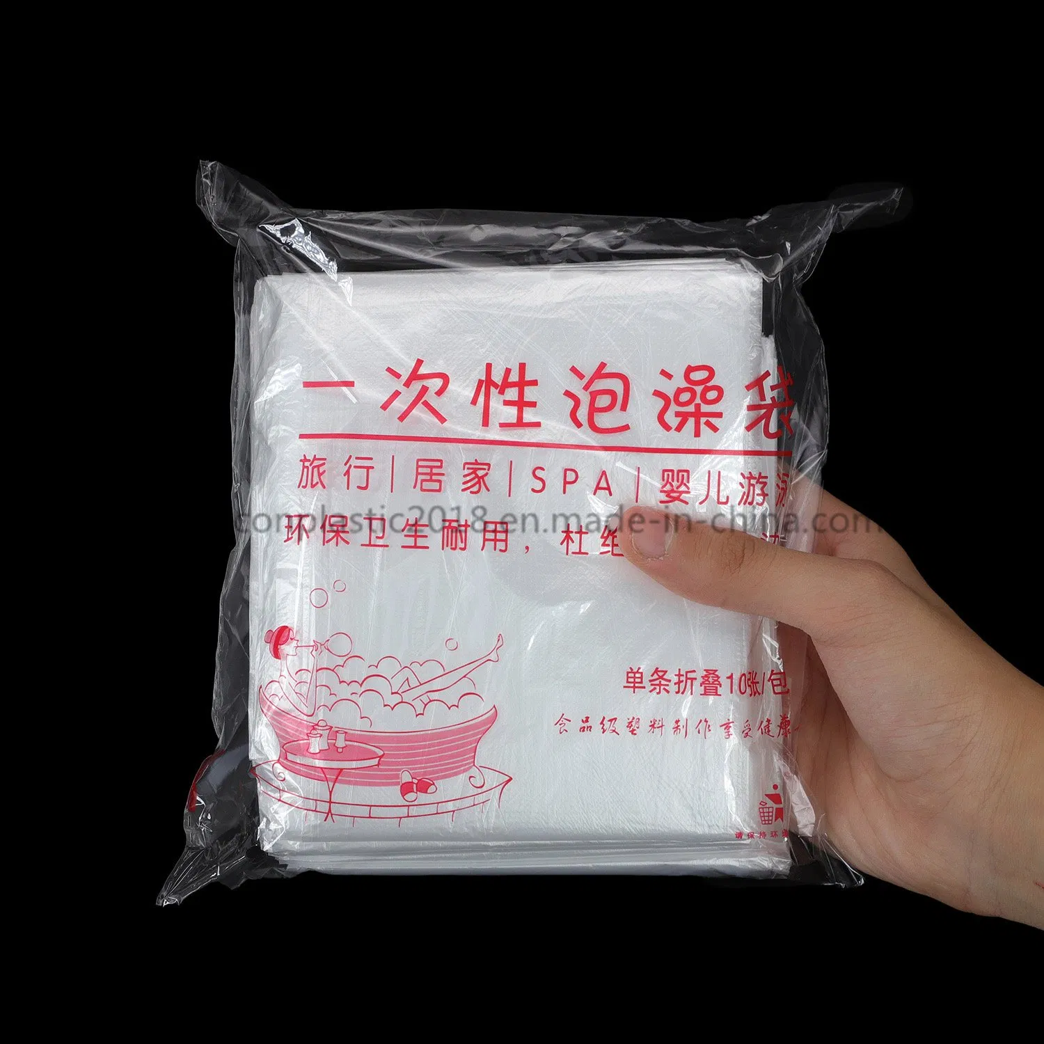 PE Hotel Bathtub Cover Bag