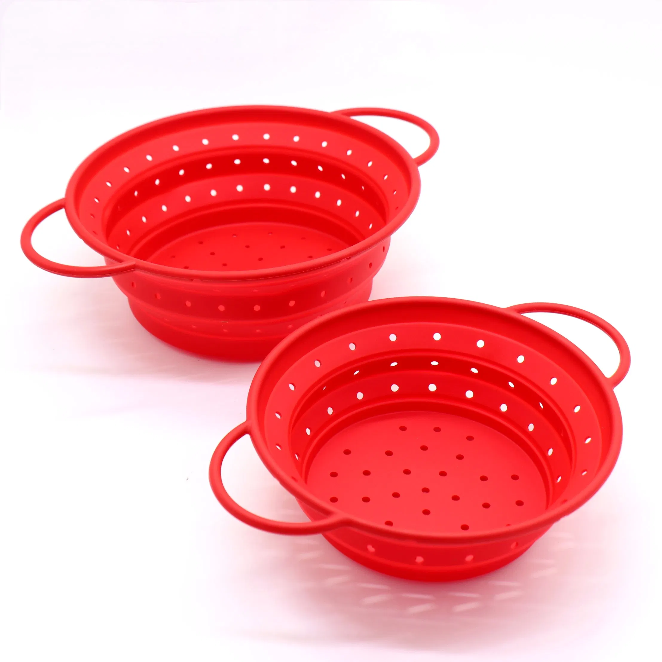 Silicone Collapsible Strainer Colanders with Handle for Vegetable and Fruit
