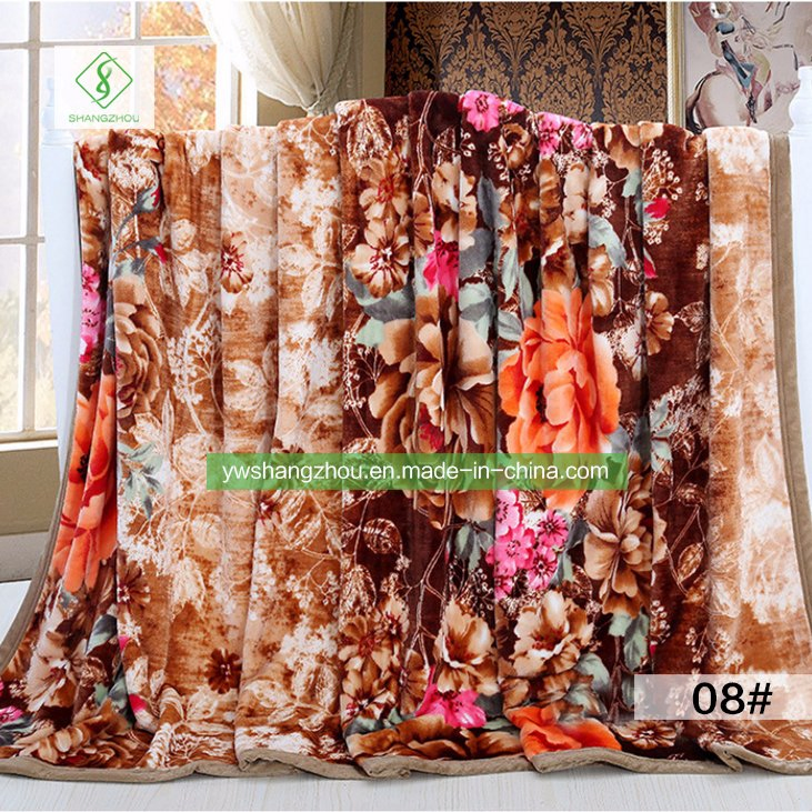 Soft Printed Flannel Blanket for Sofa Winter Warm Fashion Bedshee