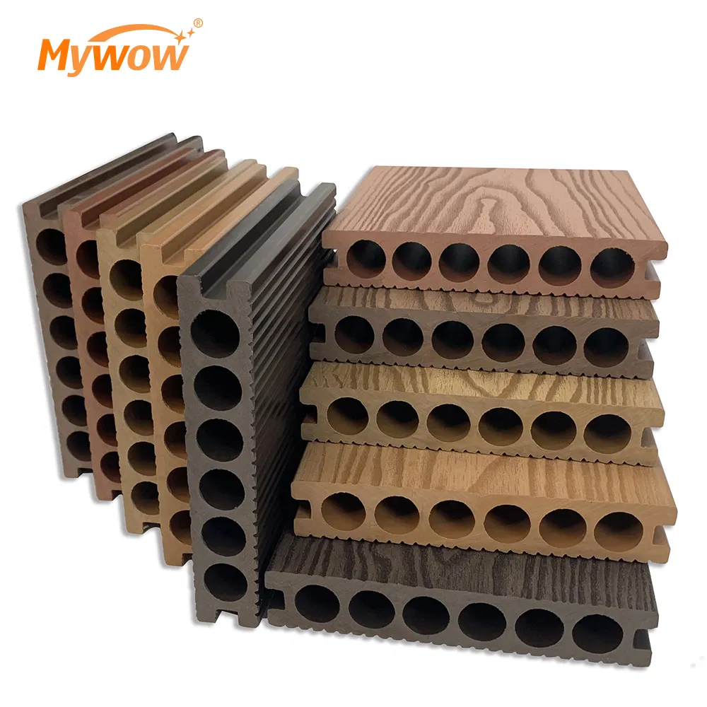 Factory Made 3D Embossed Wood Grain WPC Decking WPC Decking Outdoor