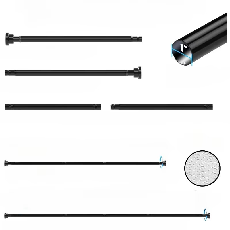 Promotional Hot Sale Anti-Slip Non-Drill Surface Adjustable Expandable Shower Curtain Poles