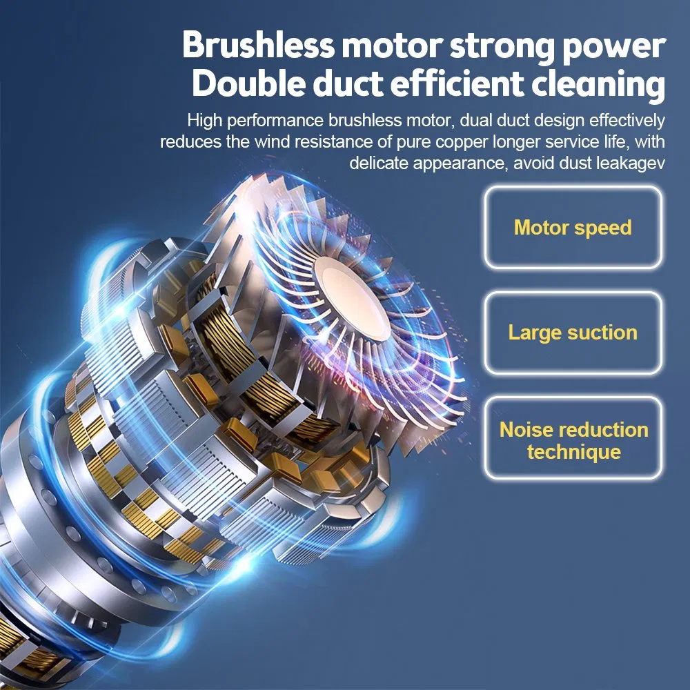 Suitu St-6617PRO Brushless Motor Cordless Handheld Vacuum Cleaner for Car Home Cleaning - Grey