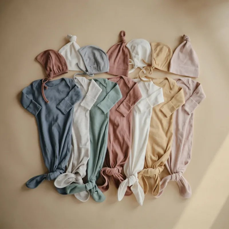 Customized Logo Newborn Knitted Baby Gown Eco Friendly Infant Sleeping Bag