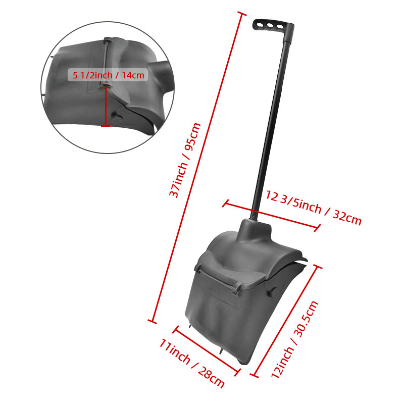 Black Windproof Commercial Hotel Lobby Cleaning Broom Soft PP Broom Head and Dustpan for Dust Collection