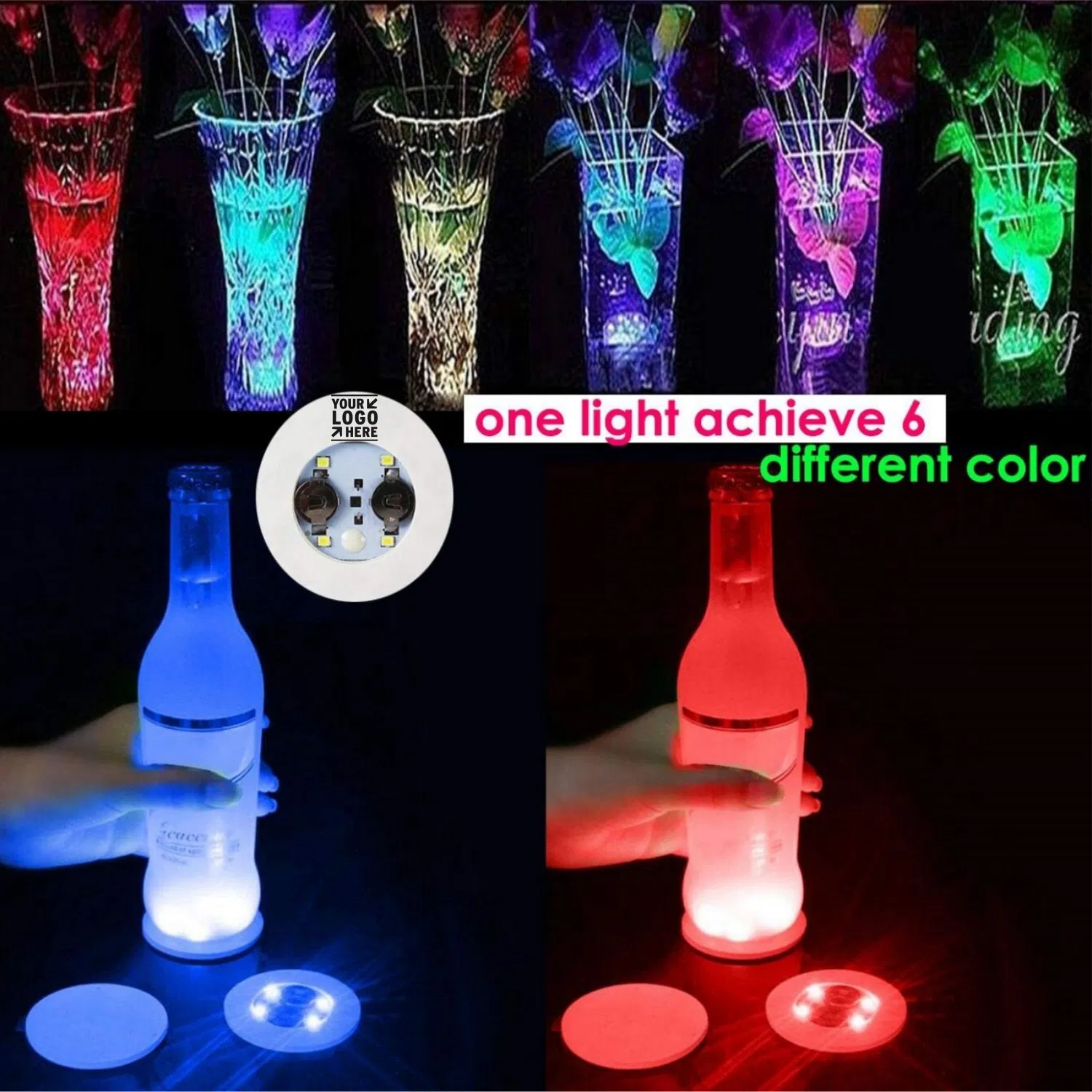 Flash Light up Cup Coaster