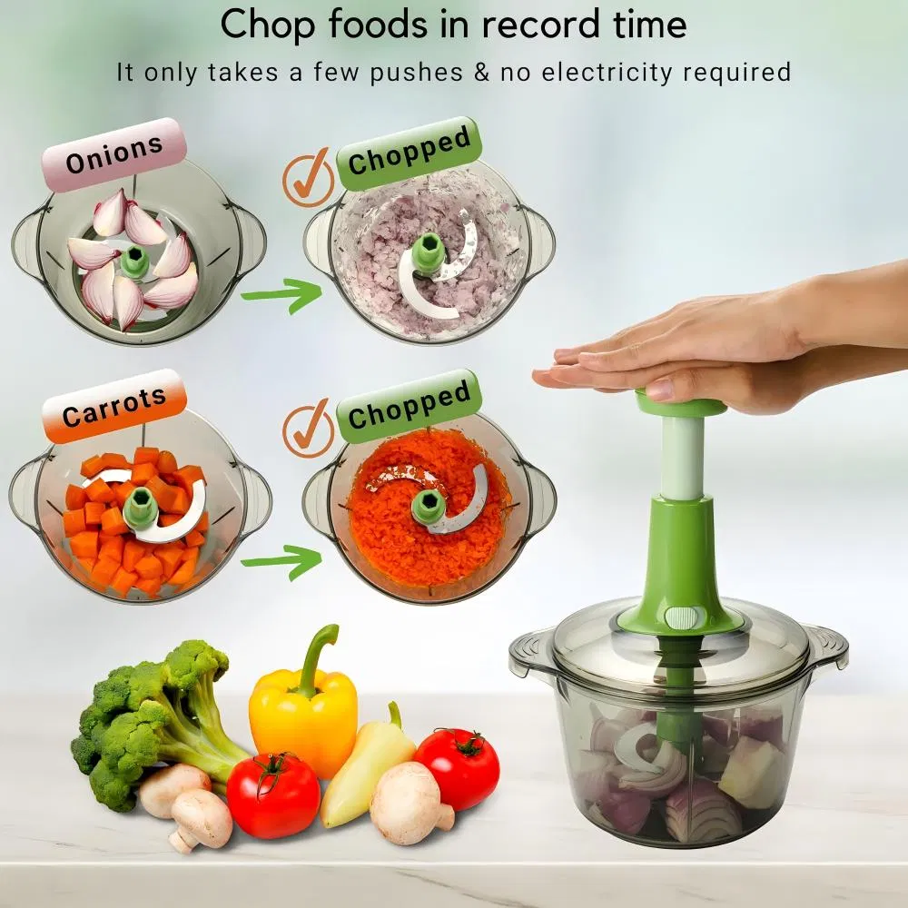 Manual Food Chopper, Express Hand Held Chopper, Chop & Cut Fruits, Vegetables, Herbs, Onions