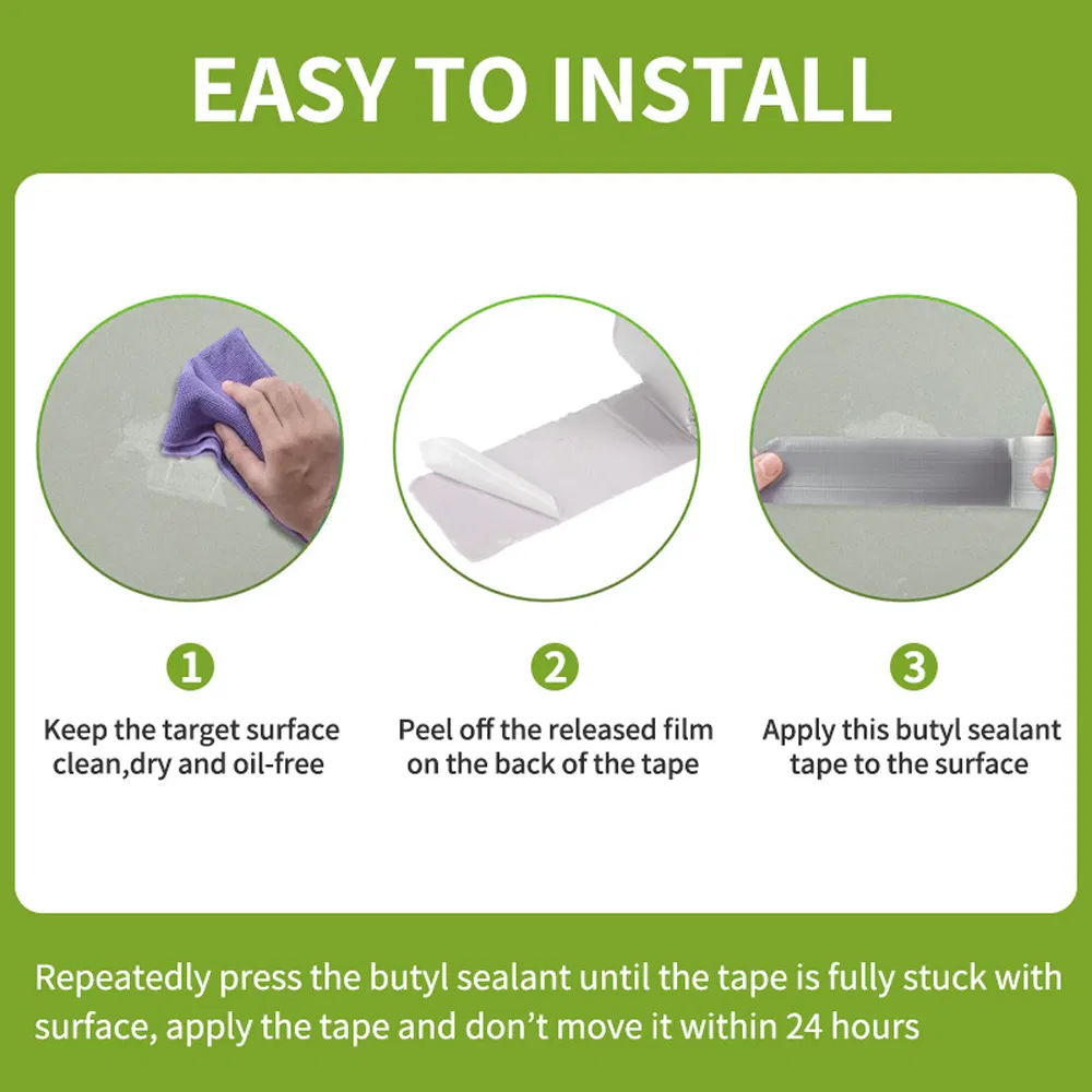 Tobs Waterproofing Sealing Tape Waterproof Tape Sealant Tape Aluminum Foil Butyl Tape