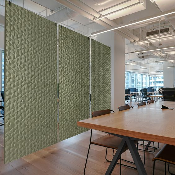 Insulation Carved Polyester Fiber Pet Acoustic Panels for Removable Room Divider Screen