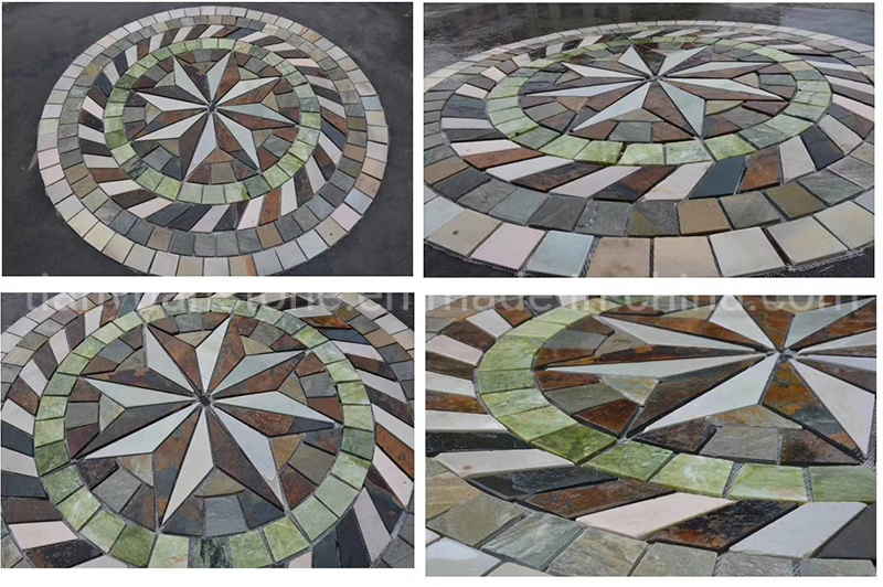 Directly Factory for Natural Flooring Slate Mosaic Pattern