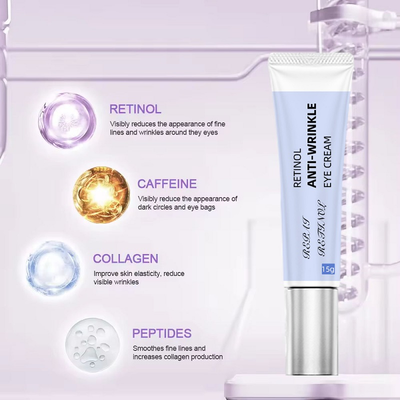 Factory Price Elastin Moisturizing and Anti Wrinkle Anti Dark Circle Black Retinol Anti-Wrinkle Eye Cream