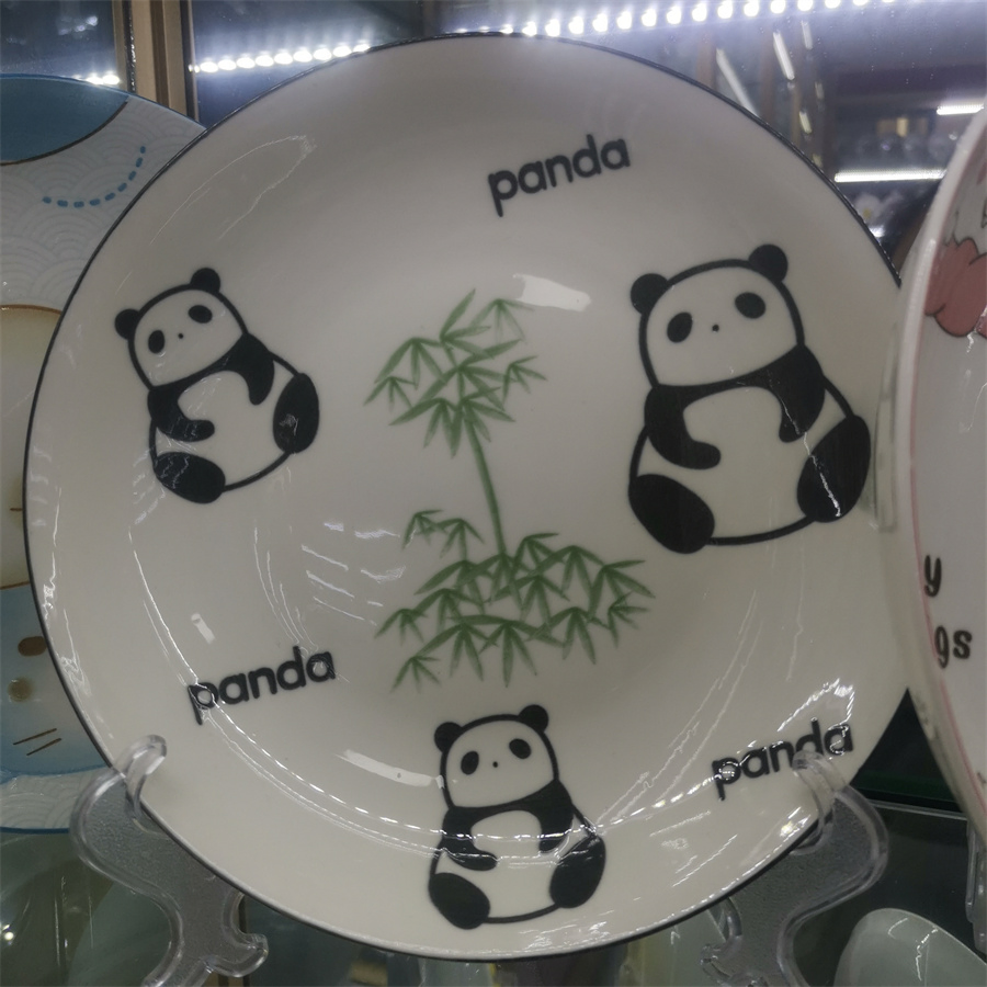 6.25"Rice Coup Children Healthly Plate Printing Decal Porcelainware Ceramics Tableware