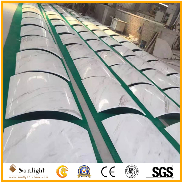 Polished Marble Granite Stone Roman Columns, Volakas White Marble Columns