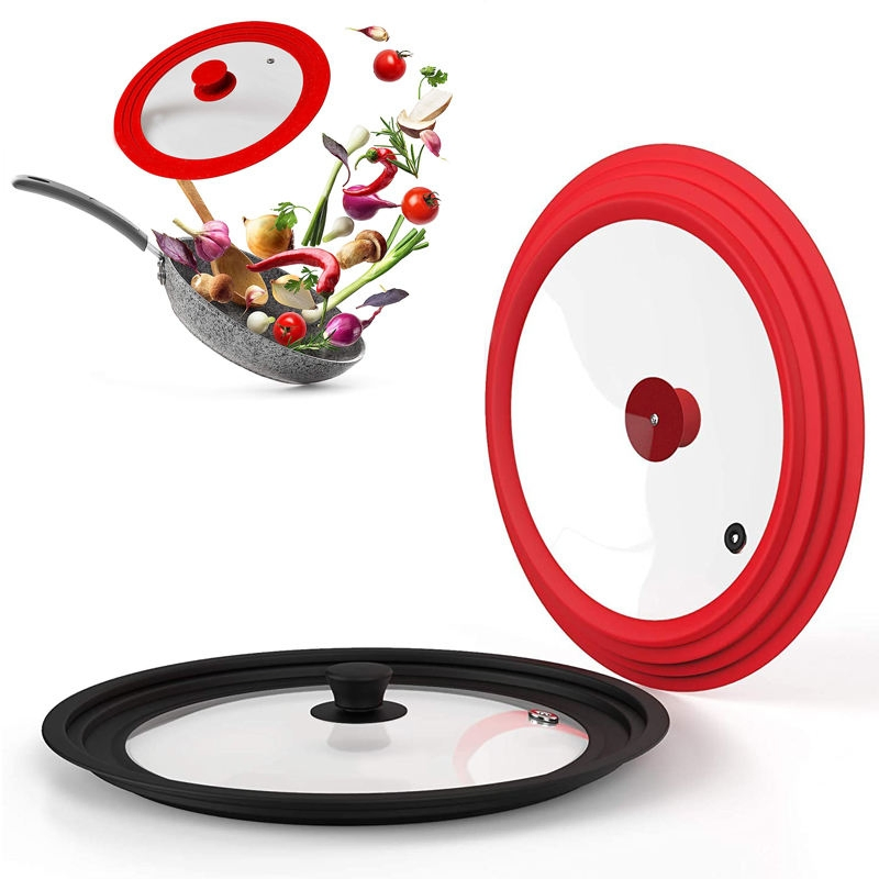 Good Quality Red and Black Pan Lid Multi-Size Supply Pan Lid