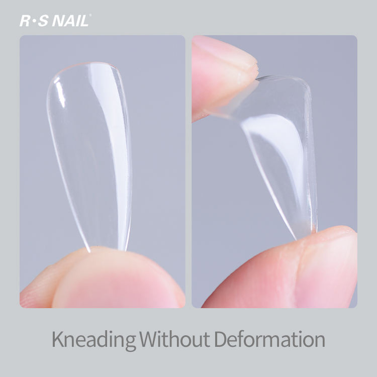 Nail Factory 500PCS ABS Clear Natural False Nail Tips Square French