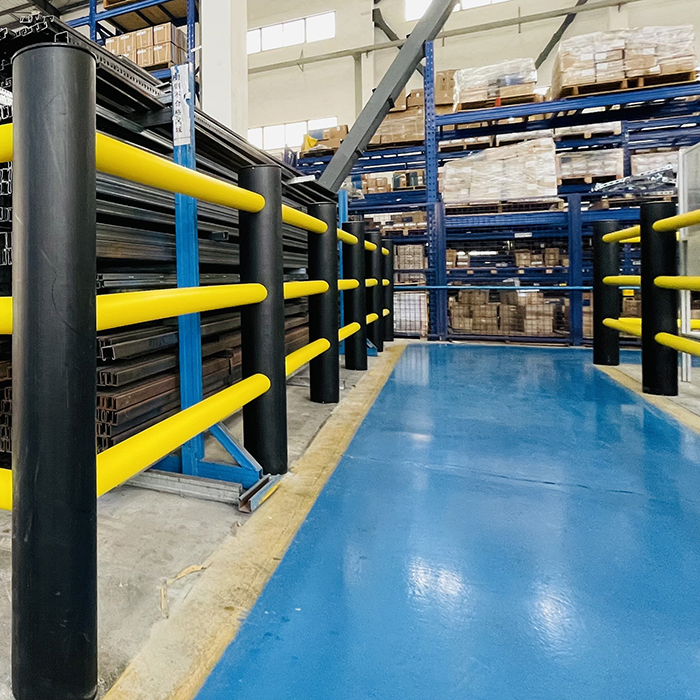 Flexible Bollards Three Rails Anti-Collision Protection Barrier Crash Column