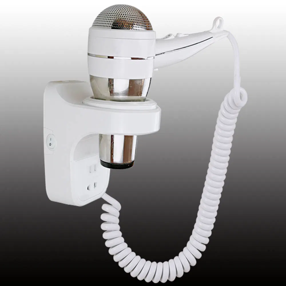 Hot Sale Best Quality Hotel Hair Dryer Hotel Wall Mounted Electrical Hotel Hair Dryer for Bathroom with Shaver Socket