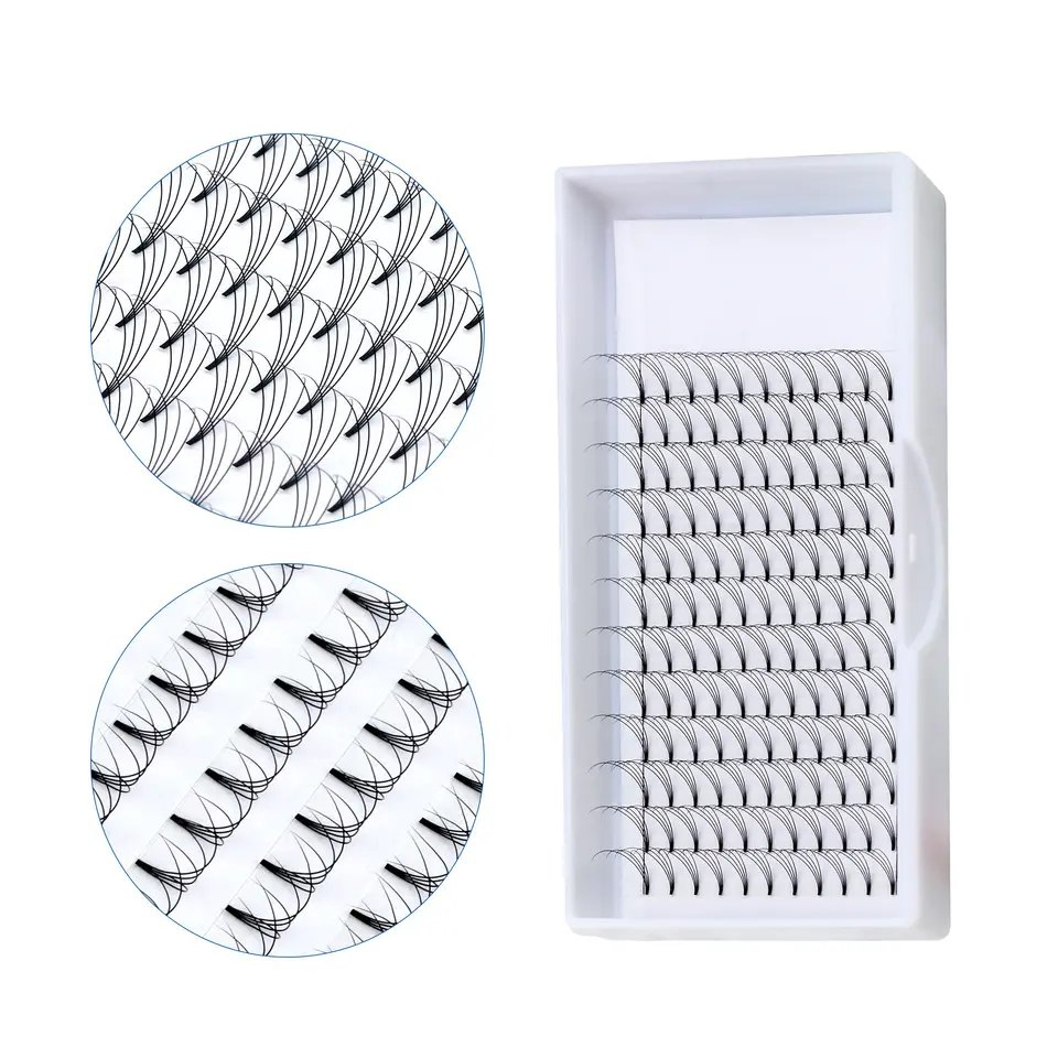 5D/6D/10d 0.05/0.07 Black Short Stem Lashes Trays Long Stem Premade Fans Eyelashes
