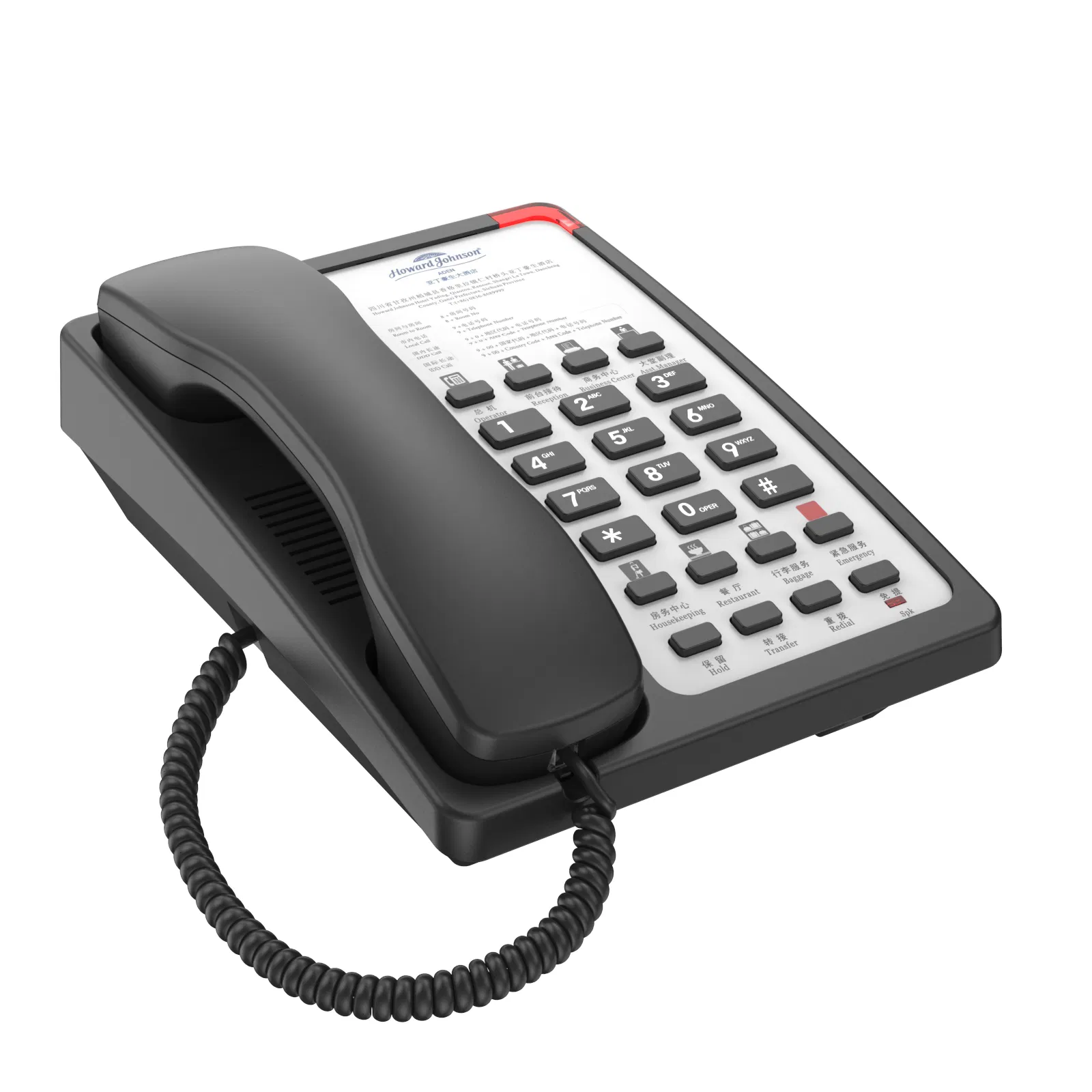 Premium Hotel Room Desktop Telephone with Custom Logo Design