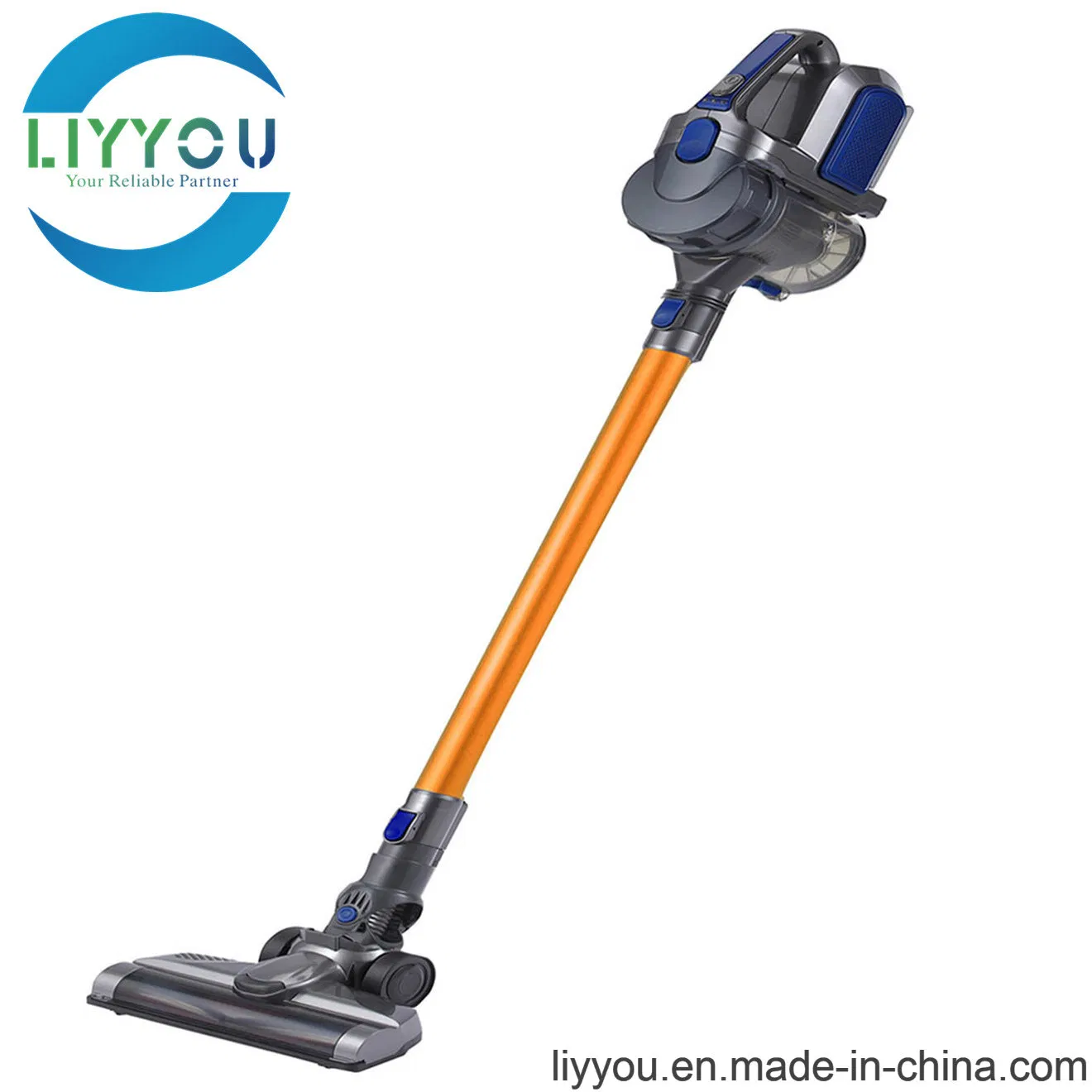 2-in-1 Handheld Cordless Upright Anti Dust Mites Adjustable Cyclone Vacuum Cleaner