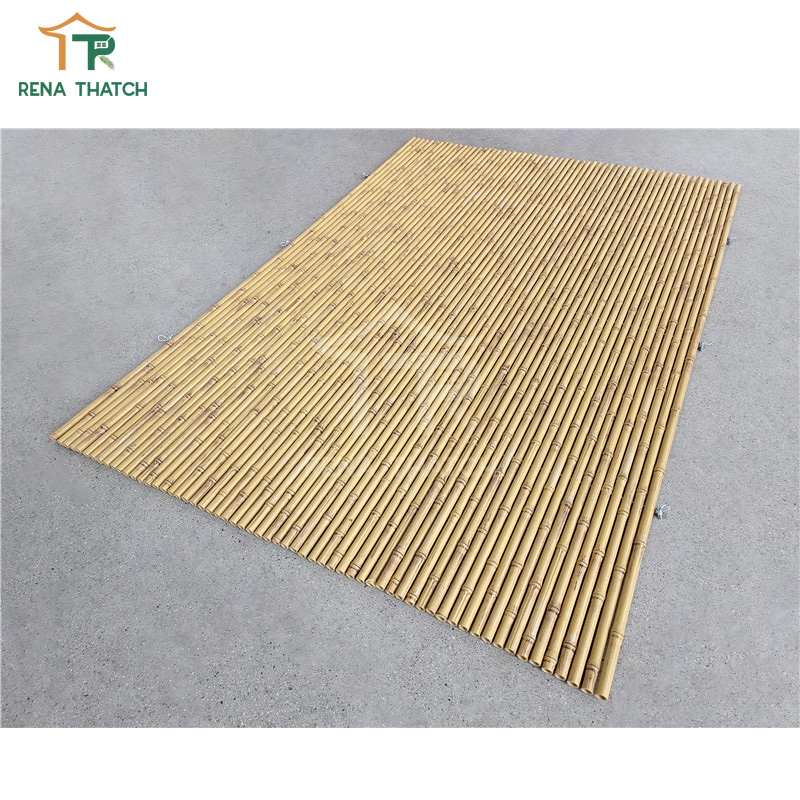 Fire Resistant Indoor Interior Artificial Bamboo Fence Synthetic Bamboo Cladding Plastic Bamboo Fence Roll