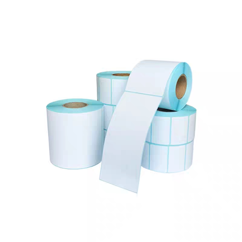 White Thermal Self-Adhesive Label Paper Roll for Supermarket Labels