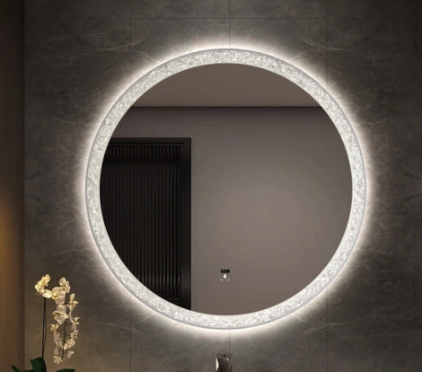 4/5mm Wholesale Silver Makeup Wall Coppper Free Smart LED Glass Mirror with Bluetooth 3lights Anti-Fogger for Home Decoration