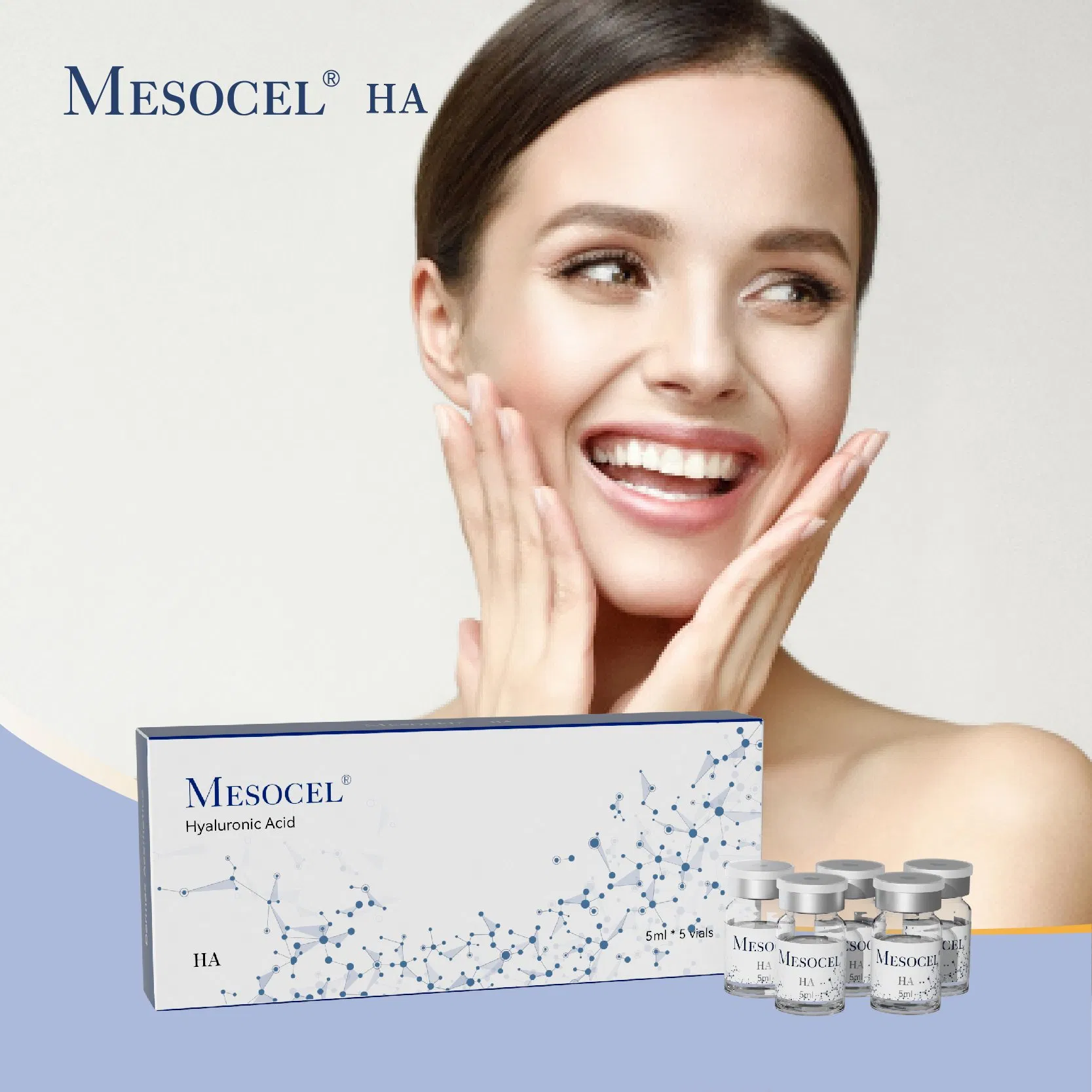 Higher Concentration Skin Care Product for Mesotherapy Solution with Hyaluronic Acids