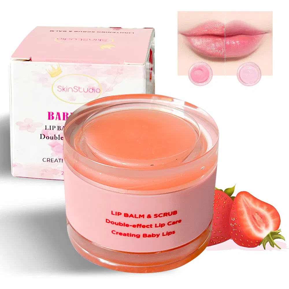 Hot Selling Products Customized Lipstick Organic Hyaluronic Acid Double Sided Lipstick Care Scrub Lip Balm Gloss