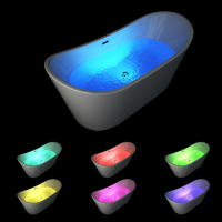 Акриловая угловая ванна с LED-подсветкой