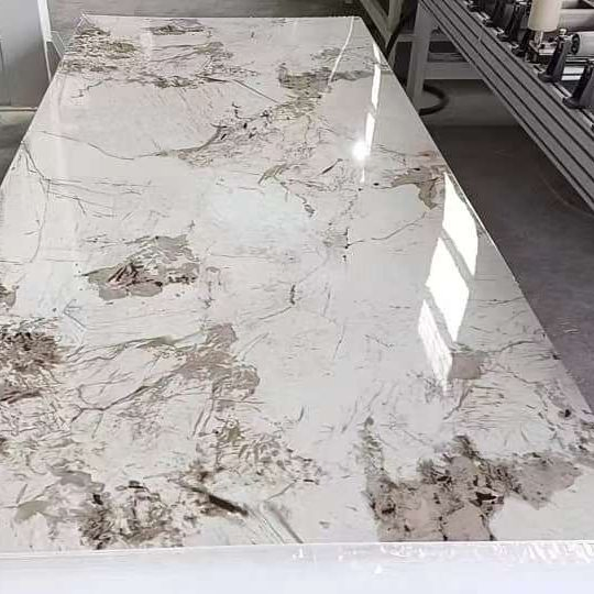 Laminate Panel UV Coating Marble Sheet 4mm Plastic PVC
