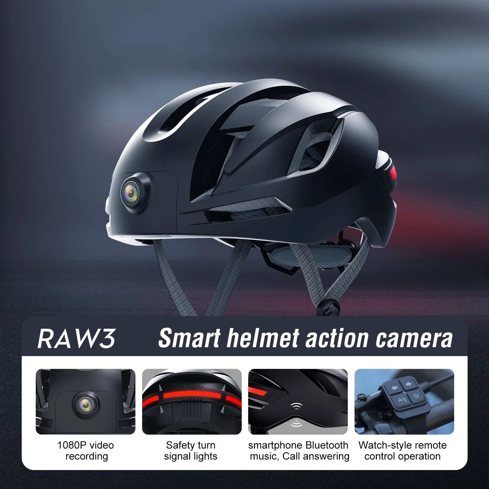 Newest Super Light Smart Cycling Helmet Action Camera