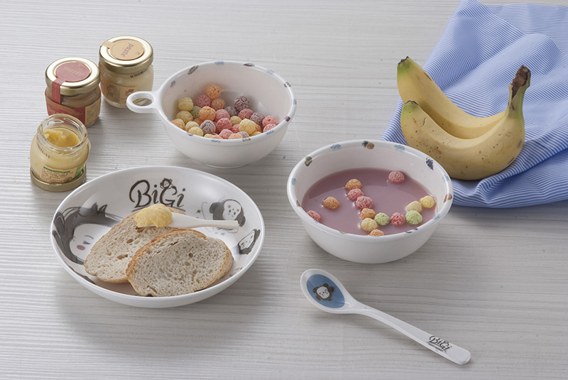 Plastic Childrenware Melamine Small Kids Children Spoon Breakfast Cereal Serving Colorful Spoon