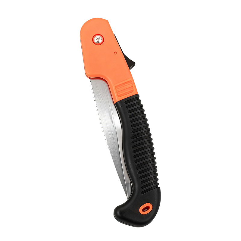 Folding Hand Saw with Triple-Cut Blade for Tree Trimming, Wood Cutting, Camping and Gardening