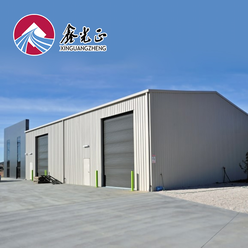 Easy Build Large Span Steel Frame Storage Building Steel Construction Warehouse Metal Shop with Porch