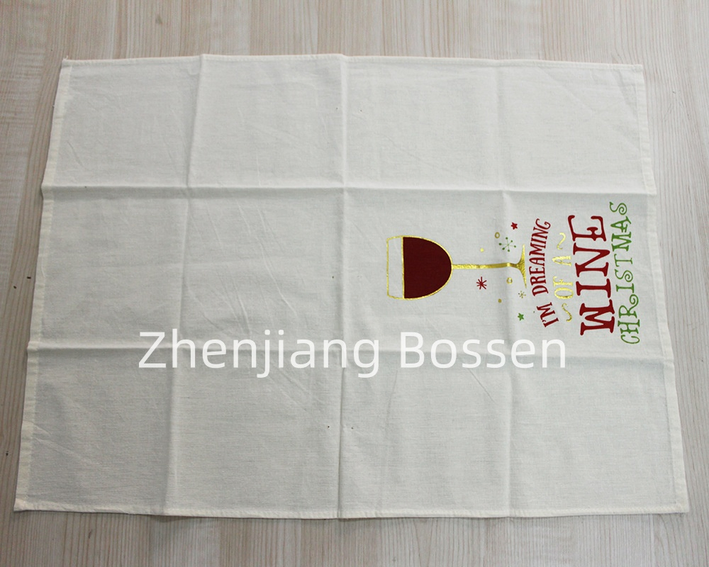 OEM Custom Logo Full Over Printed Promotional Cotton Tea Towel Kitchen Cleaning Cloth Dish Cloth
