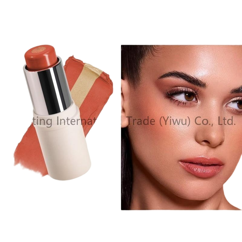 Blush Face Powder, Baked Mineral Powder Blush & Highlighter, Soft Velvet Texture Highlight Face Pinkish Baby Cheeks