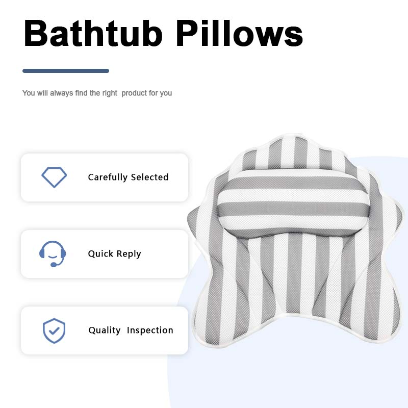 Waterproof Polyurethane Foam Star Shape SPA Bath Pillow with Suction Cup