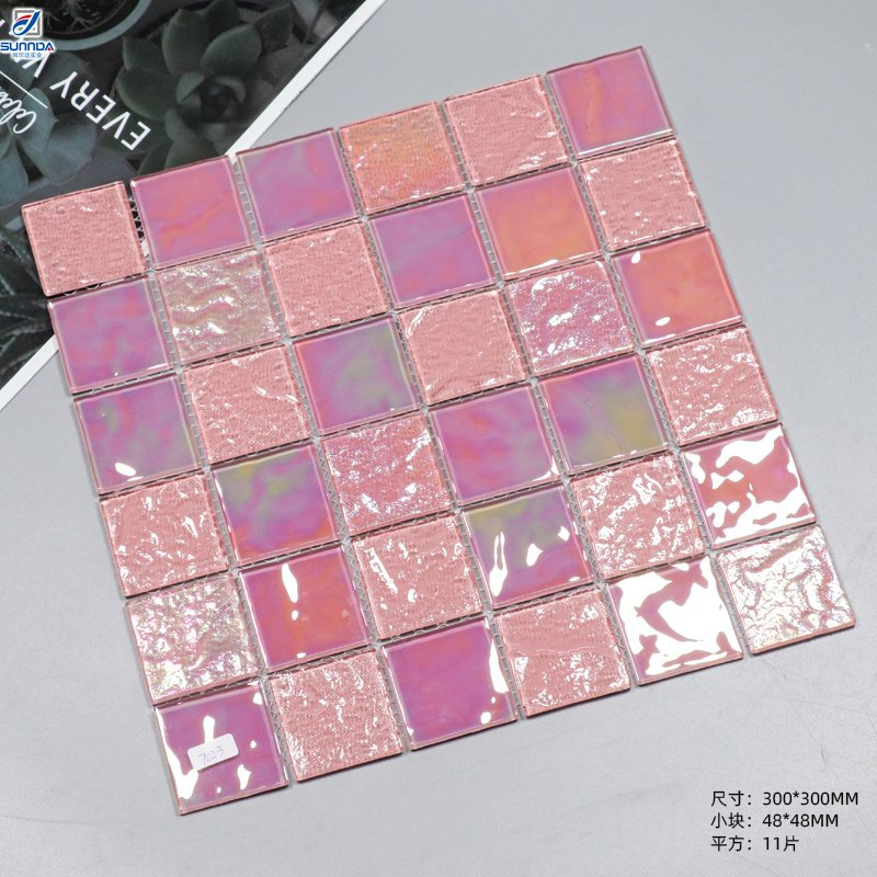 Белые перламутровые мозаичные плитки для бассейна