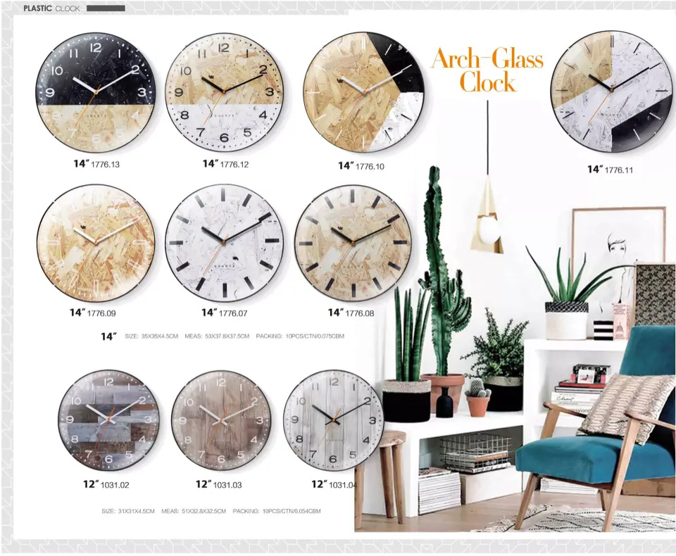 8 Inch Assort Clock Dial Multi-Function Wall Clock and Table Clock for Home Decoration
