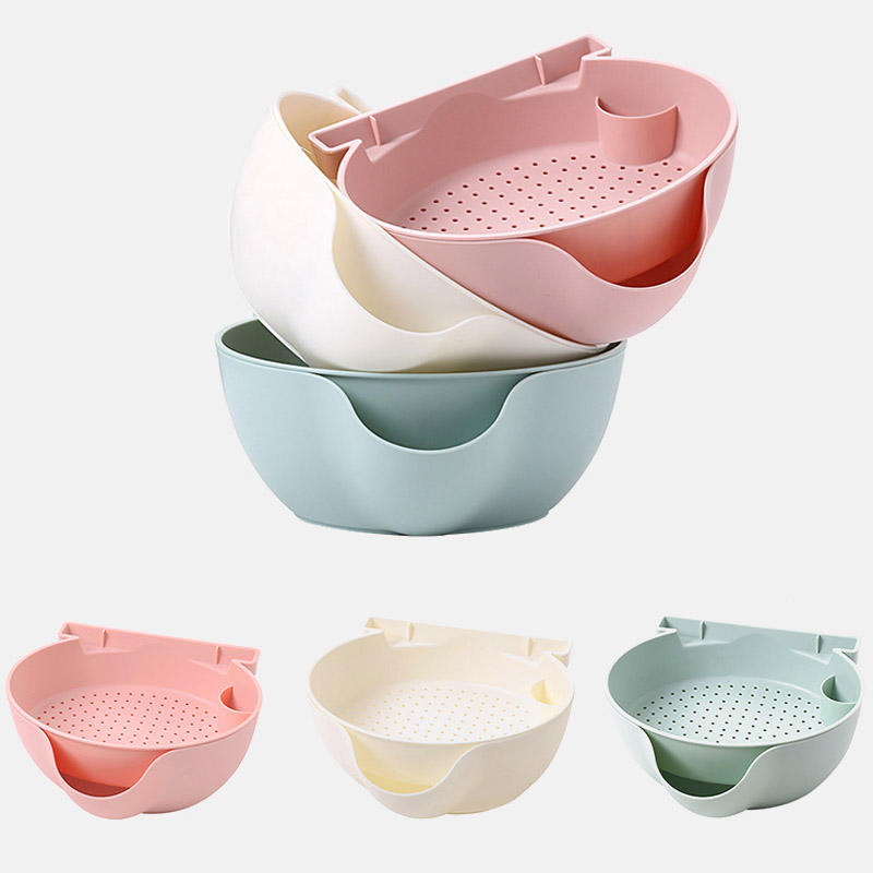 Creative Bowl Dish Double Layer Drainer Fruit Snacks Seeds Containers
