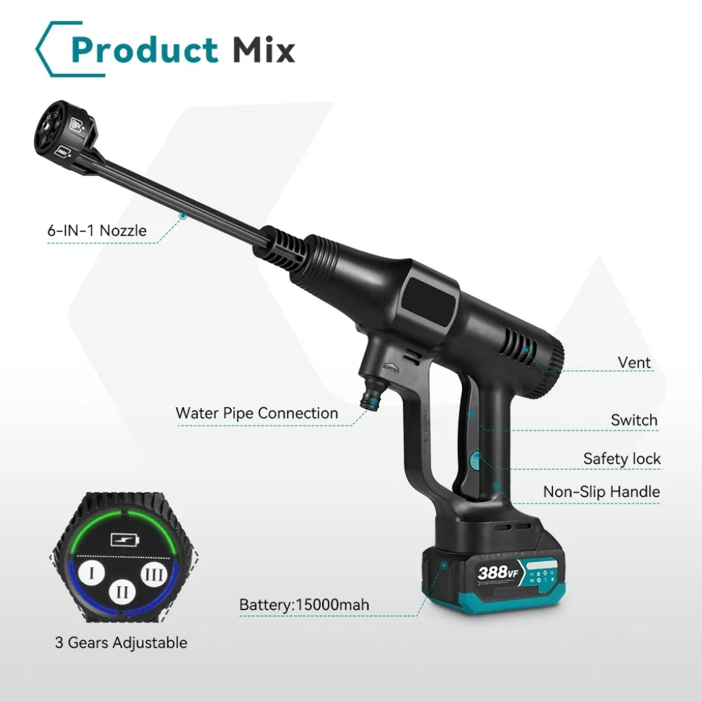 Powerful Brushless High Pressure Car Washer Spray Gun