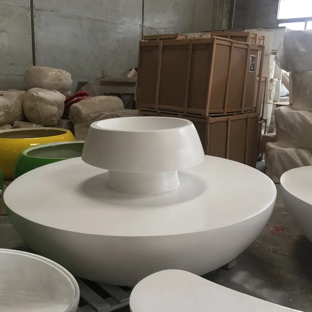 Outdoor Fiberglass Belt Flowerpot Circular Seat