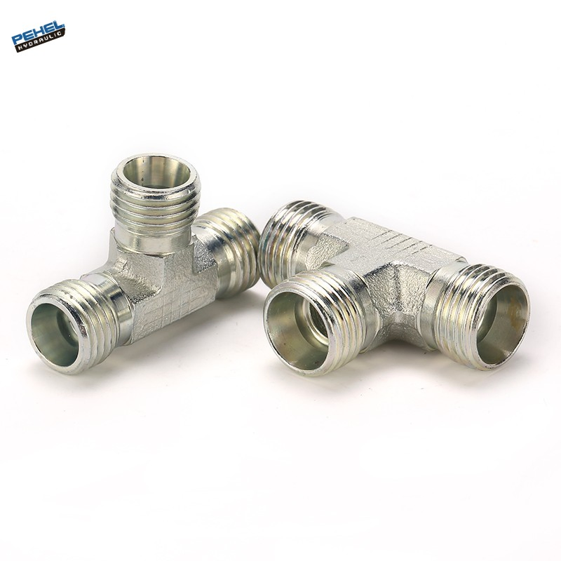 Адаптер гидравлический Male Run Tee, конус 24°