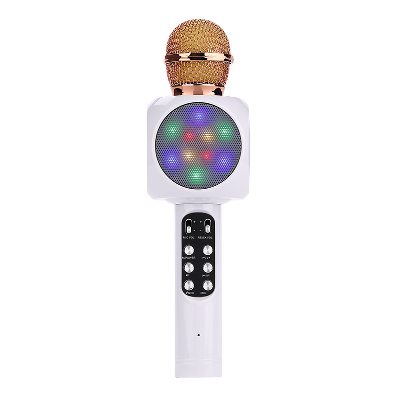 White Professional UHF Bluetooth Transmitter Karaoke Microphone for Conference System