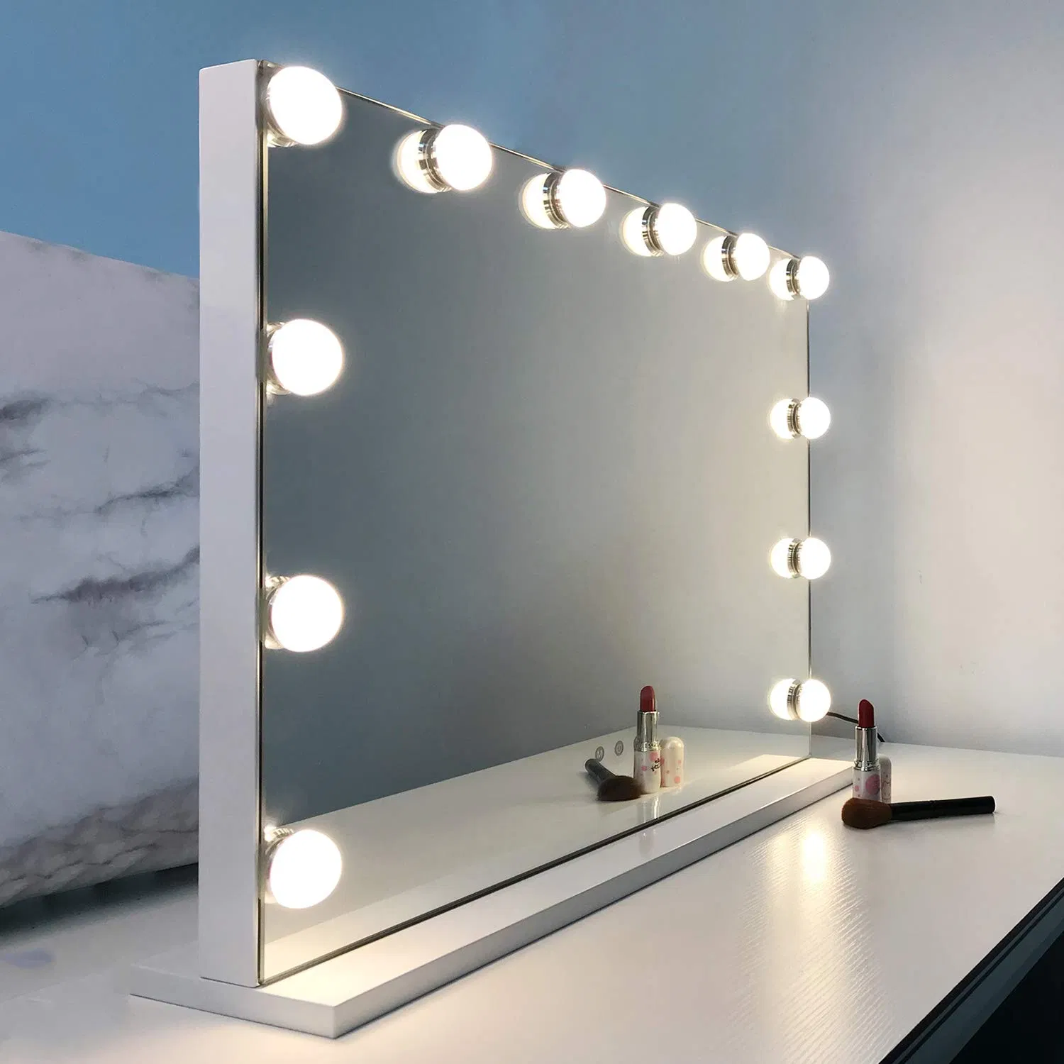 Large LED Vanity Hollywood Makeup Mirror with 3 Color Lights